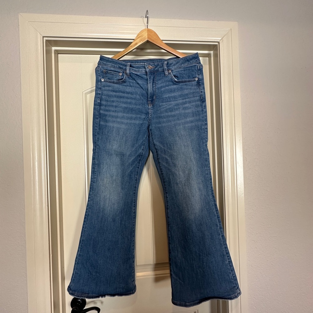 American Eagle Outfitters Classic Blue Wide Leg Jeans